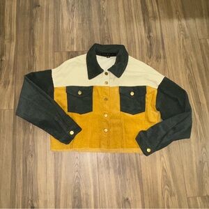 HYFVE Corduroy Jacket with Cream and Dark Green